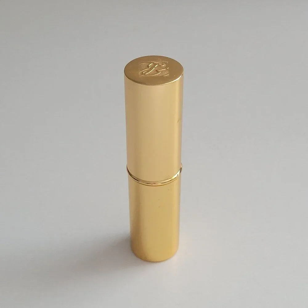 Estee Lauder Pure Color Long Lasting Lipstick 123 FIG Gold Case Preowned